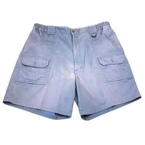 Vtg Haband Cargo Shorts Men's 36" Teal‎ Pockets Outdoors Hiking Fishing
